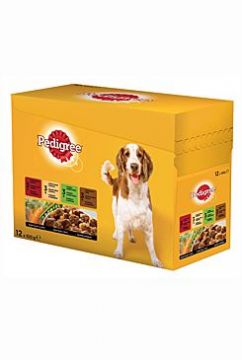 Pedigree kapsa 12pack hovězí/kuře/jehně/krůta / x100g