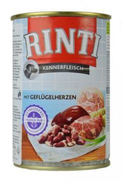 Rinti Dog konzerva drůbeží srdíčka 400g