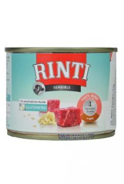 Rinti Dog Sensible konzerva hovězí+rýže 185g