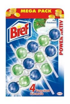 Wc čistič Bref 4 Formula Pine závěs 3x50g kuličky