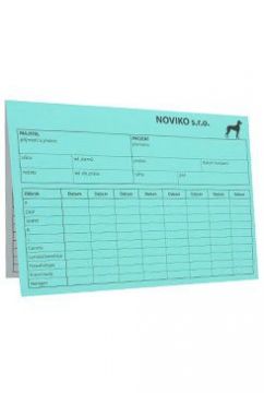 Karta pes - modrá A4