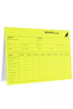 Karta kočka - žlutá A4