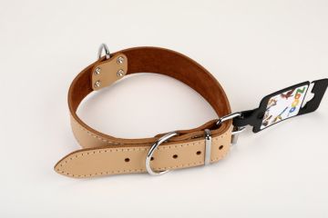 Obojek PETAMME® STELLA, podš. filcem (30mm x 60cm) přírodní