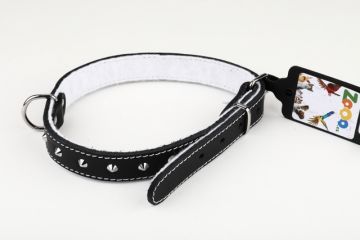 Obojek PETAMME® TRINA, podš.,zdob (22mm x 57cm) černá