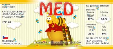 Etikety samolepící na sklenice motiv TRUBEC