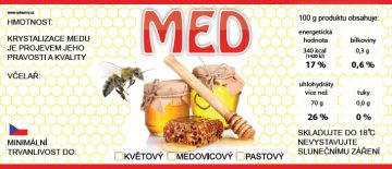 Etikety samolepící na sklenice motiv SKLENICE