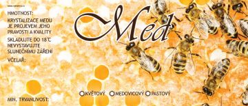 Etikety samolepící na sklenice motiv VČELY-PLÁST