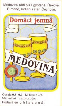 Etikety na medovinu kreslená