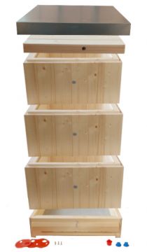 Včelí úl 39x24 (3x nást., dno Varr., 2x víko) 3 cm