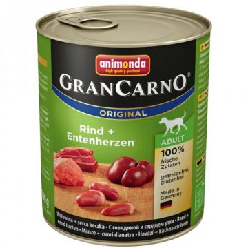 GRANCARNO Adult - hovězí, kachní srdce 800g