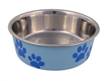Nerez miska s různobarevným potiskem, tlapka+kost2,0l/23cm