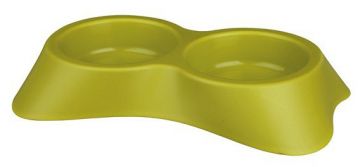 Plastová dvojmiska pro kočku /k víčku 31723/ 2 x0,2 l/9 cm