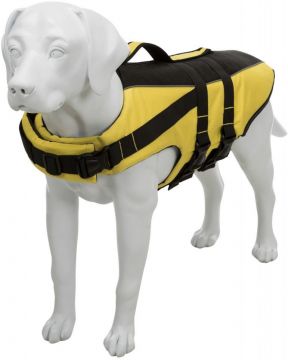 Life Vest plavací vesta pro psa L 55 cm: 50-80 cm, do 36kg žluto/čern