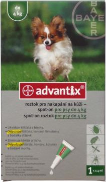 Advantix Spot On 1x0,4ml pro psy do 4kg (1 pipeta)