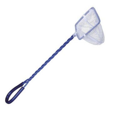 Síťka tmavá s modrou rukojetí 10 x 7 cm