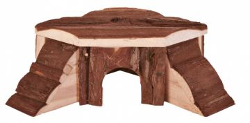 Dřevěný domek rohový THORDIS pro činčilu,morče 35x15x37/37cm