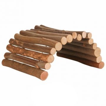 Dřevěný most z kulatých dřívek 22x10 cm pro myšia křečky