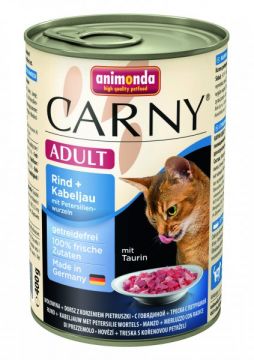 ANIMONDA konzerva CARNY Adult -hovězí, treska, petržel 400g