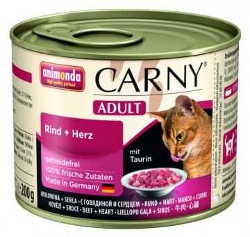 ANIMONDA konzerva CARNY Adult - hovězí, srdce 200g