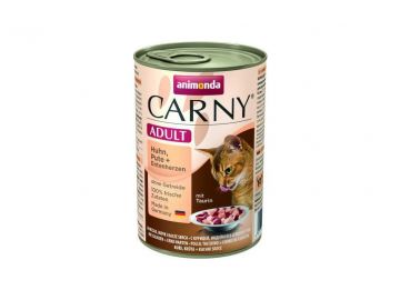 ANIMONDA konzerva CARNY Adult - kuře, krůta+kachní srdce400g