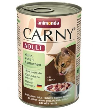 ANIMONDA konzerva CARNY Adult - kuře, krůta+ králík 400g