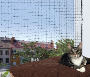 Ochranná síť pro kočky 8x3 m, - černá