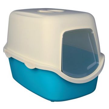 WC VICO kryté s dvířky, bez filtru 56 x 40 x 40 cm, - tyrkysově/bílá