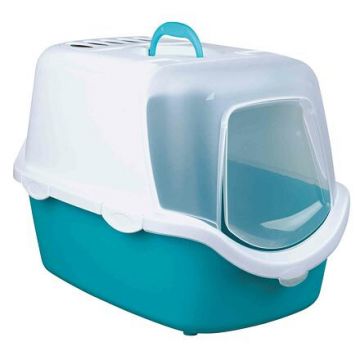 WC VICO kryté s dvířky a filtrem, EASY CLEAN 56x40x40cm, - tyrkysovo/bílé