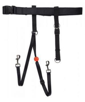 EASY WALK 1,3 m s opaskem 85-110cm/38mm pro volnéruce,černý