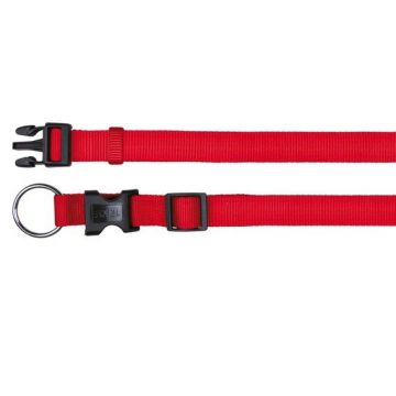 Nylonový obojek CLASSIC 35-55cm/20mm (M-L), - červená