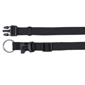 Nylonový obojek CLASSIC 40-65cm/25mm (L-XL), - černá