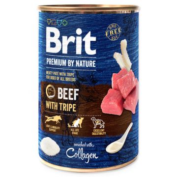Brit Premium Dog by Nature konz Beef & Tripes 800g