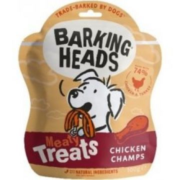 BARKING HEADS Meaty Treats Chicken Champs 100g