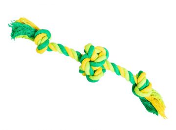 Míč se 2 rameny HipHop bavlněný 17 cm / 30 g limet