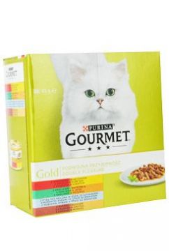 Gourmet Gold Mltp konz. kočka kousky duš.a gril.8x85g