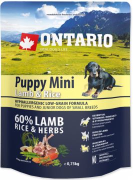 ONTARIO Puppy Mini Lamb & Rice 2,25kg
