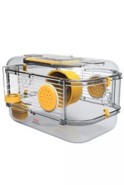 Klec křeček Rody 3 MINI žlutá 33x21x18cm