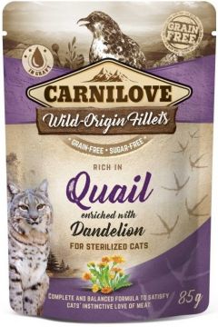 Carnilove Cat Pouch Quail & Dandelion sterilized 85g