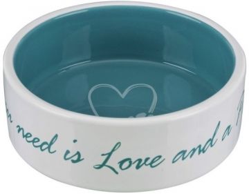 Pet´s home keramická miska 0,8l/16 cm krémovo/petrolejová