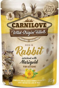 Carnilove Cat Pouch Kitten RabbitEnriched&Marigold 85g