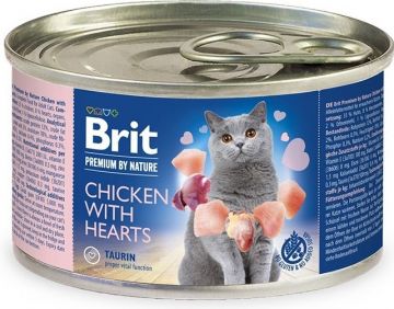 Brit Premium Cat by Nature konz Chicken&Hearts 200g