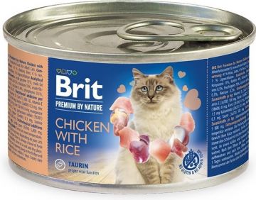 Brit Premium Cat by Nature konz Chicken&Rice 200g