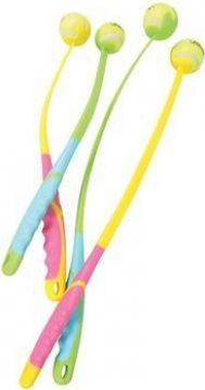 Hračka pes SUNSET házeč míčků L 68cm růžová