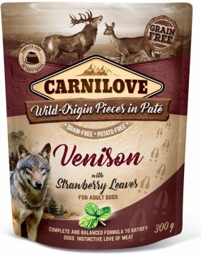 Carnilove Dog Pouch Paté Venison & Strawberry 300g