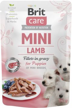 Brit Care Dog Mini Puppy Lamb fillets in gravy 85g