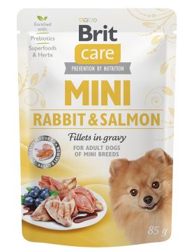 Brit Care Dog Mini Rabbit&Salmon fillets in gravy 85g