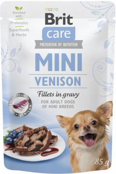 Brit Care Dog Mini Venison fillets in gravy 85g