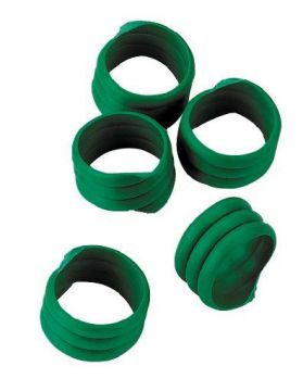 Kroužek spirálový pro drůbež 18mm zelený