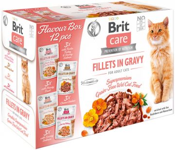 Brit Care Cat Fillets Gravy Flavour box 4*3psc(12*85g)