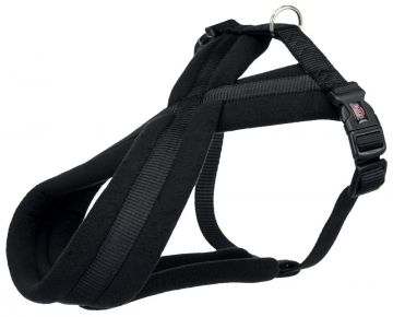 Nylonový postroj PREMIUM podšitý 30-40cm/15mm (XS-S), - černá